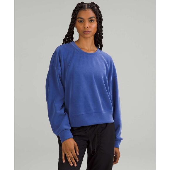 Lululemon Perfectly Oversized Cropped Crew Sweatshirt *Softstreme Psychic Size 2 - Picture 1 of 7